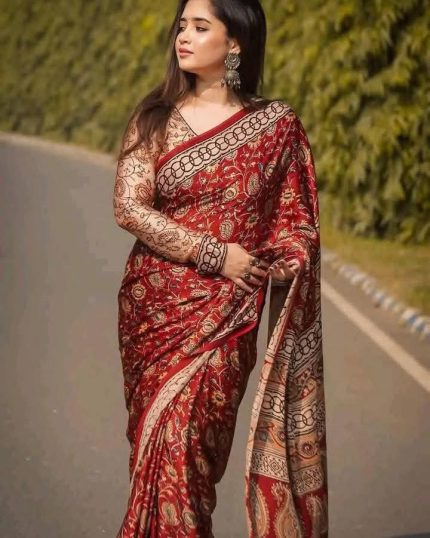 ✨ টপেটর সিল্ক ডিজিটাল প্রিন্ট শাড়ি